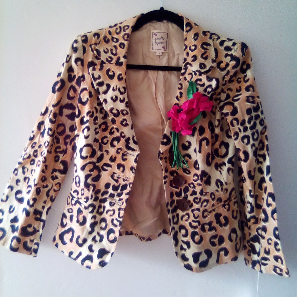 Nanette Lepore Leopard Blazer